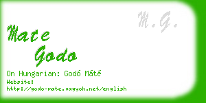 mate godo business card